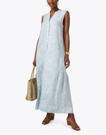 Look image thumbnail - Rosso35 - Blue and White Print Linen Dress