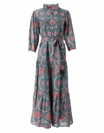 Oliphant - Teal Monaco Printed Cotton Dress