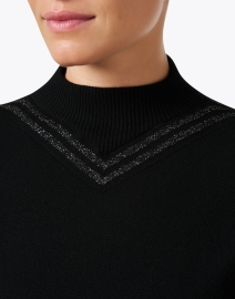 Extra_1 image thumbnail - D.Exterior - Black Lurex Mock Neck Sweater