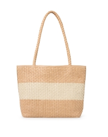 Product image thumbnail - Bembien - Emme Tan Stripe Leather Shoulder Bag