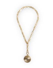 Gold Chain Disc Necklace