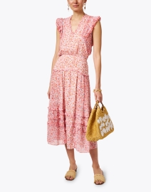 Look image thumbnail - Poupette St Barth - Paulina Pink Print Dress