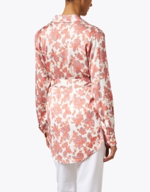 Back image thumbnail - Chloe Kristyn - Erin Coral and White Belted Blouse