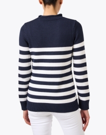 Back image thumbnail - Sail to Sable - Navy and White Striped Sweater