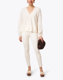 Look image thumbnail - Emporio Armani - White Wool Cashmere Sweater