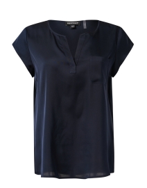 Product image thumbnail - Repeat Cashmere - Navy Silk Blouse