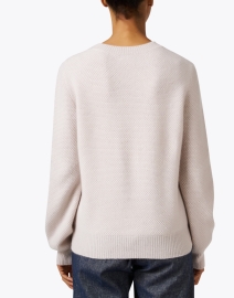 Back image thumbnail - Kinross - Beige Cashmere Thermal Sweater