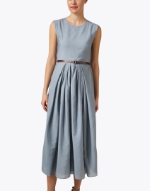 Front image thumbnail - Emporio Armani - Blue Belted Dress