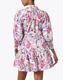 Back image thumbnail - Christy Lynn - Emi Multi Floral Print Shirt Dress