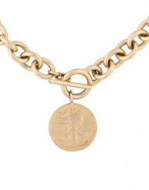 Front image thumbnail - Janis by Janis Savitt - Liberty Matte Gold Necklace