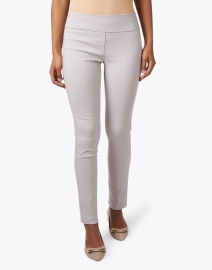 Front image thumbnail - Elliott Lauren - Silver Control Stretch Pull On Ankle Pant