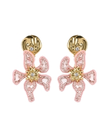 Estefania Pink Flower Drop Earrings