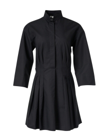 Black Cotton Collar Dress