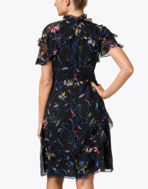 Back image thumbnail - Jason Wu Collection - Black Multi Print Silk Chiffon Dress