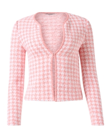 Orvieto White and Pink Houndstooth Jacket 