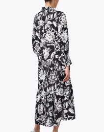 Back image thumbnail - Figue - Indiana Black and White Floral Shirt Dress