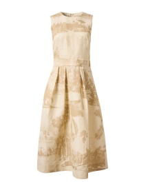 Product image thumbnail - Lafayette 148 New York - Beige Print Fit and Flare Dress
