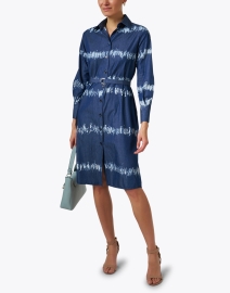 Look image thumbnail - Piazza Sempione - Blue Striped Shirt Dress
