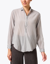 Front image thumbnail - CP Shades - Tenesse Grey Cotton Silk Top