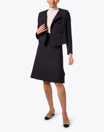 Look image thumbnail - Jane - Olive Soft Black Wool Skirt
