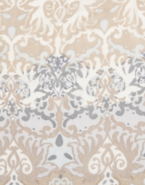 Fabric image thumbnail - Kinross - Beige and Grey Multi Print Silk Cashmere Scarf