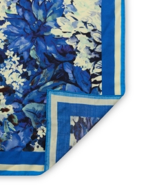 Back image thumbnail - Rani Arabella - Blue Meadow Floral Printed Scarf