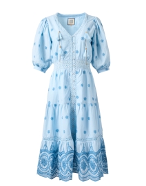 Product image thumbnail - Bell - Ann Blue Eyelet Cotton Dress