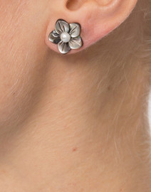 Charcoal Flower Earrings