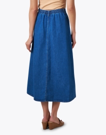 Back image thumbnail - Xirena - Gerri Blue Denim Midi Skirt 