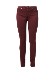 Product image thumbnail - AG Jeans - Prima Burgundy Sateen Jean