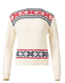Ivory Multi Cashmere Wool Sweater