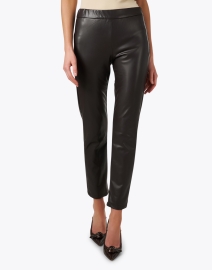 Front image thumbnail - Weill - Daho Brown Faux Leather Pull On Pant