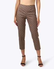 Front image thumbnail - Piazza Sempione - Audrey Beige Printed Pant