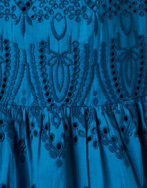 Fabric image thumbnail - Bell - Rainey Turquoise Cotton Eyelet Dress