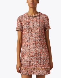 Front image thumbnail - Jason Wu Collection - Coral Multi Tweed Dress