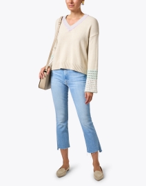 Look image thumbnail - Lisa Todd - Cream Multi Cotton Blend Sweater