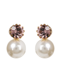 Product image thumbnail - Jennifer Behr - Ines Rose and Pearl Drop Earrings