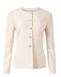 Ivory Button Front Jacket