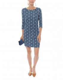 Magpie Navy Printed Cotton Dress