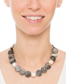 Ina Agate and Fresh Water Pearl Necklace