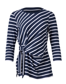 Navy and White Striped Top