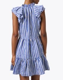 Back image thumbnail - Veronica Beard - Zee Blue and White Stripe Dress