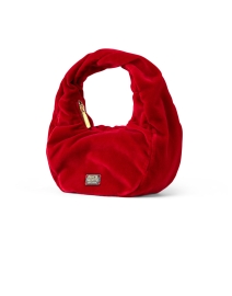 Front image thumbnail - Frances Valentine - Cece Cranberry Red Velvet Bag