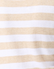 Fabric image thumbnail - Blue - White and Beige Striped Pima Cotton Boatneck Sweater