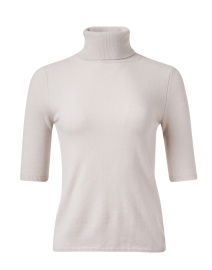 Product image thumbnail - Allude - Taupe Cashmere Turtleneck Sweater
