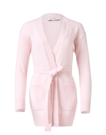 Product image thumbnail - Max Mara Leisure - Manetta Pink Wool Belted Cardigan