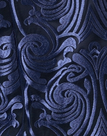 Fabric image thumbnail - Connie Roberson - Rita Navy Deco Sheer Lace Top