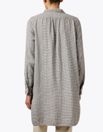 Back image thumbnail - CP Shades - Annette Beige Check Cotton Tunic Top