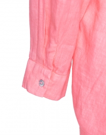 Extra_1 image thumbnail - 120% Lino - Hibiscus Pink Linen Pintucked Shirt