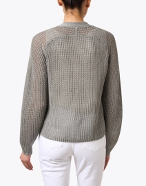Back image thumbnail - Margaret O'Leary - Sage Linen Cardigan